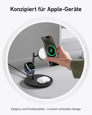 ANKER MagGo 3-in-1 Draadloos Laadstation iPhone AirPods Watch — miniatuur 3