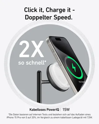 ANKER MagGo 3-in-1 Draadloos Laadstation iPhone AirPods Watch — miniatuur 2