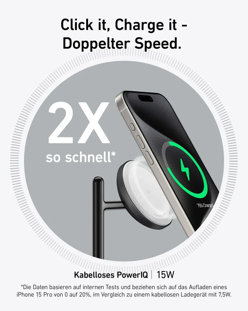 ANKER MagGo 3-in-1 Draadloos Laadstation iPhone AirPods Watch — foto 2