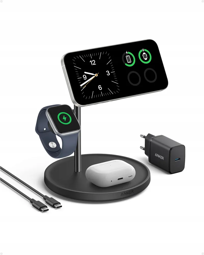 ANKER MagGo 3-in-1 Draadloos Laadstation iPhone AirPods Watch — foto 1