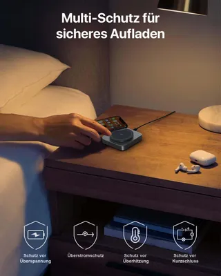 MAGSAFE Draadloze Oplader Draagbaar Voor iPhone En Apple Watch Grijs — miniatuur 6