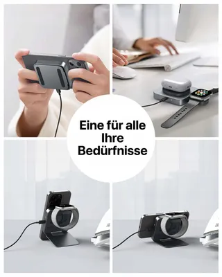 MAGSAFE Draadloze Oplader Draagbaar Voor iPhone En Apple Watch Grijs — miniatuur 7