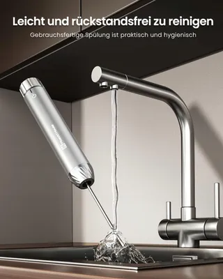MAESTRI HOUSE Elektrische Melkopschuimer Snelheidsregeling Zilver — miniatuur 6