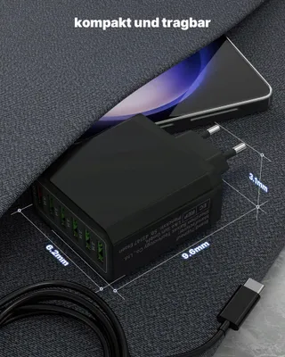 USB Lader 6-poorts Snel 33W QC 3.0 Voor iPhone iPad — miniatuur 7