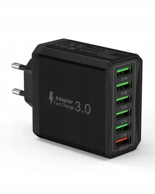 USB Lader 6-poorts Snel 33W QC 3.0 Voor iPhone iPad — miniatuur 1