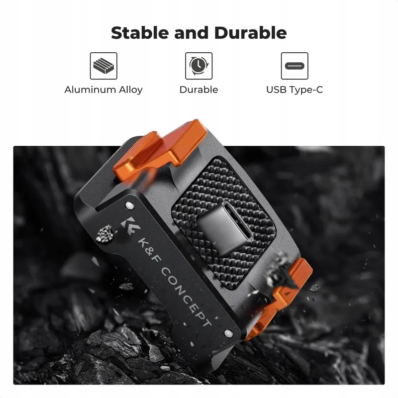 K&F CONCEPT Oplaadstation DJI Osmo Pocket 3 Type-C Arca-Swiss Aluminium — foto 8