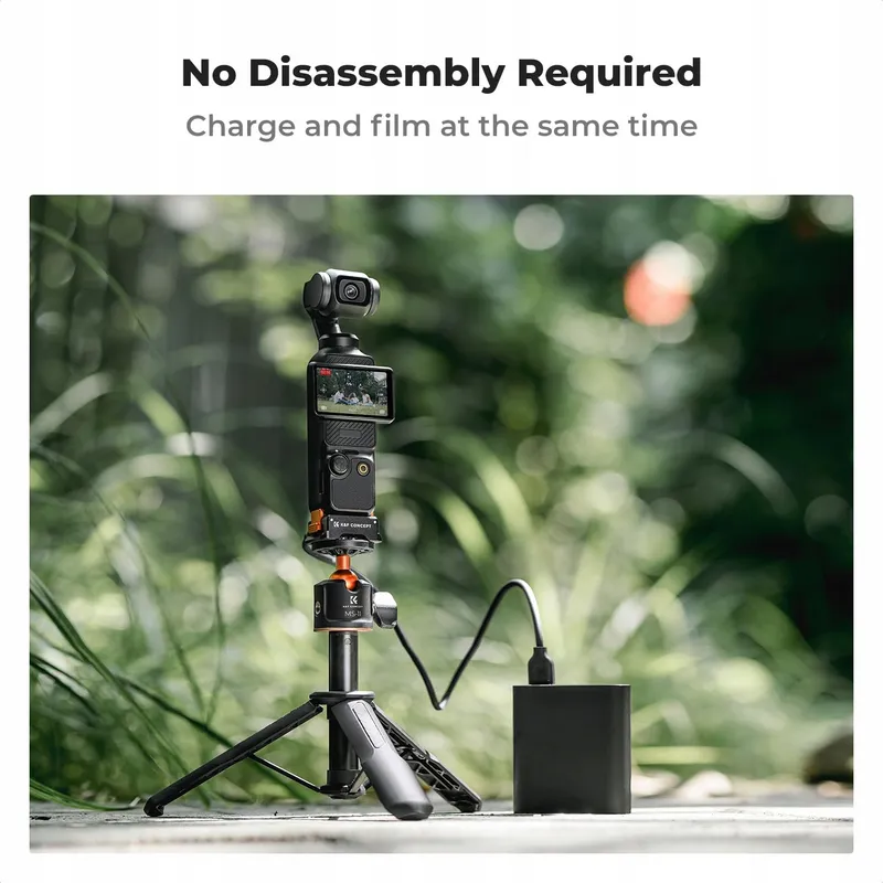 K&F CONCEPT Oplaadstation DJI Osmo Pocket 3 Type-C Arca-Swiss Aluminium — foto 7
