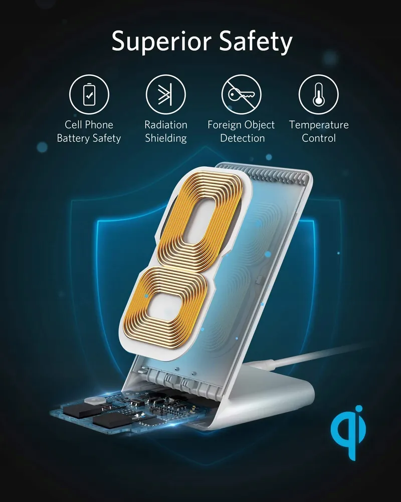 ANKER 313 Draadloze Oplader Qi 10W Snelladen — foto 6