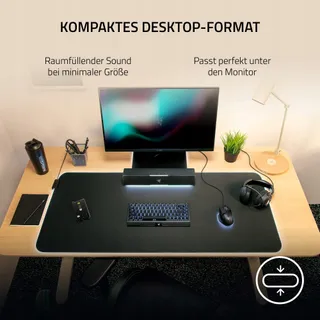 RAZER Leviathan V2 X Gaming Soundbar USB-C Bluetooth RGB Zwart — miniatuur 3