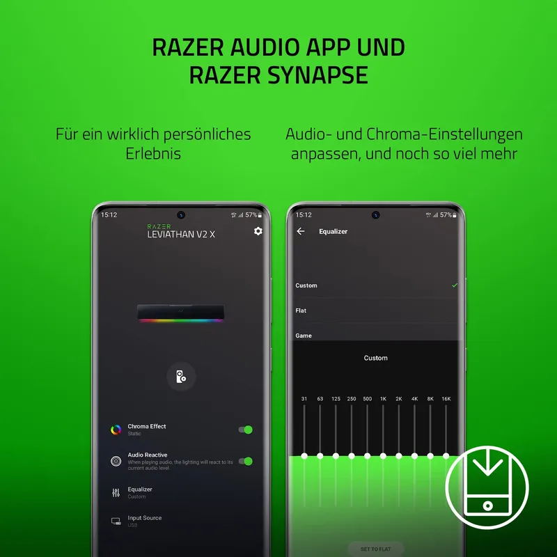 RAZER Leviathan V2 X Gaming Soundbar USB-C Bluetooth RGB Zwart — foto 7