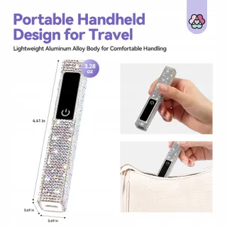 SAVILAND Mini UV LED Lamp Voor Gelnagels Draagbaar Zilver — miniatuur 5