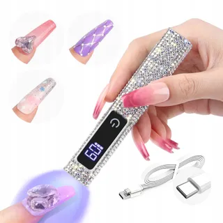 SAVILAND Mini UV LED Lamp Voor Gelnagels Draagbaar Zilver — miniatuur 1