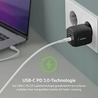 BELKIN USB-C Oplader 45W 2 Poorten Snelladen Power Delivery — miniatuur 7