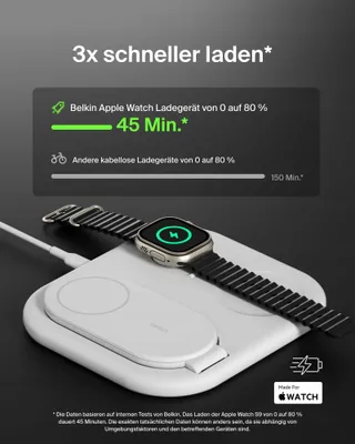 BELKIN BoostCharge 3-in-1 Qi2 15W MagSafe iPhone Watch AirPods — miniatuur 3