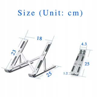 AITODOS Laptopstandaard Aluminium Verstelbaar Antislip Draagbaar — miniatuur 6