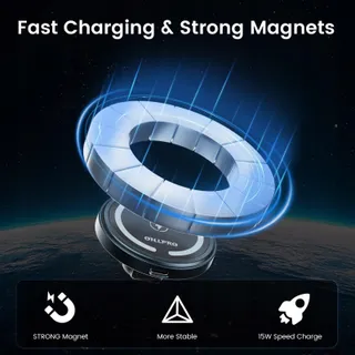 OHLPRO Magnetische Autohouder met Oplader iPhone 16 15 14 13 12 — miniatuur 3