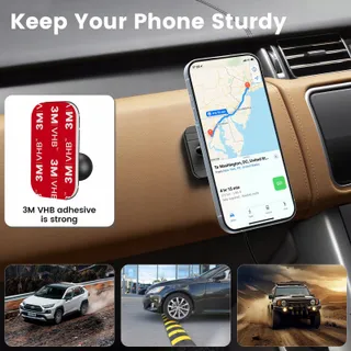 OHLPRO Magnetische Autohouder met Oplader iPhone 16 15 14 13 12 — miniatuur 4