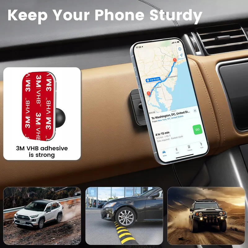 OHLPRO Magnetische Autohouder met Oplader iPhone 16 15 14 13 12 — foto 4