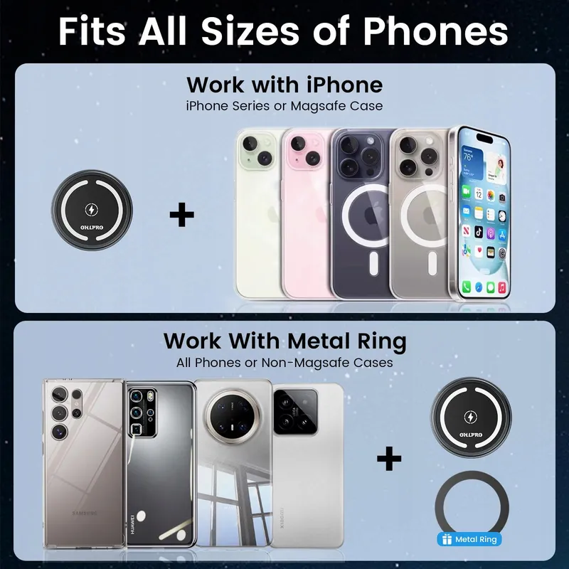 OHLPRO Magnetische Autohouder met Oplader iPhone 16 15 14 13 12 — foto 2