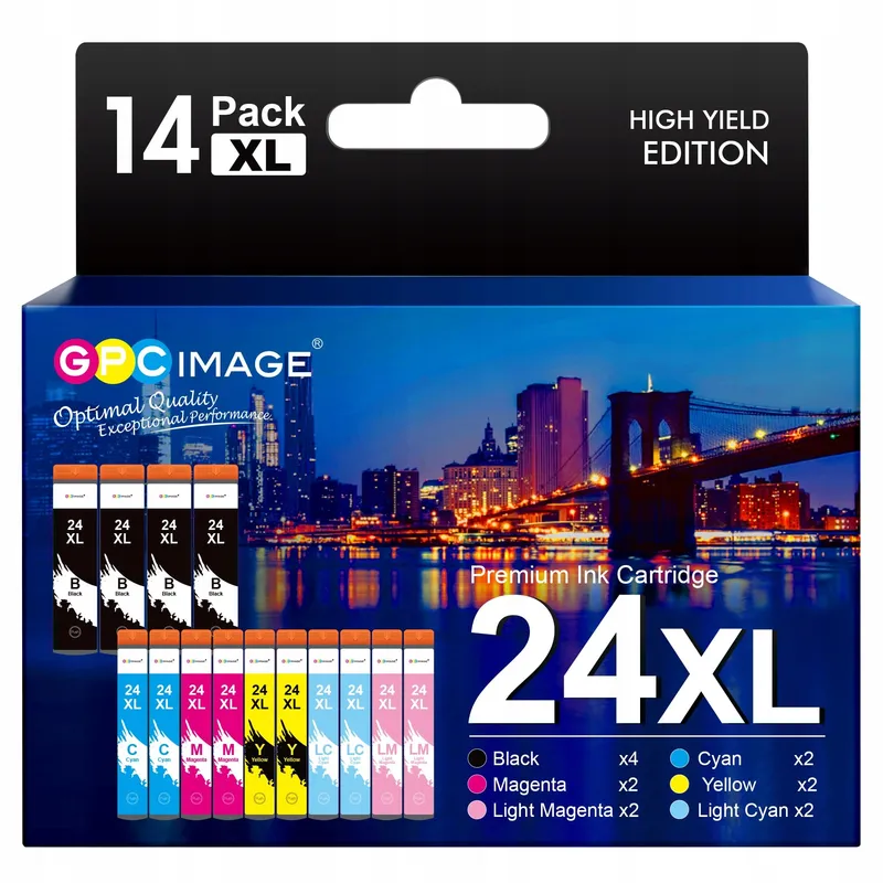 GPC IMAGE Compatibele Inktcartridges 24XL XP-55 XP-960 14 Stuks — foto 1