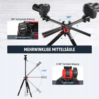 NEEWER Statief 184cm Aluminium Kogelkop Arca Plaat — miniatuur 2