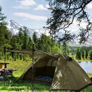 FORCEATT Tent 2 Personen Waterdicht 3-4 Seizoenen Licht Trekking Outdoor — miniatuur 6
