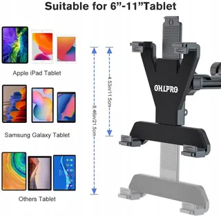 OHLPRO Tablethouder Auto 360° iPad Samsung Huawei 6-11 Inch — miniatuur 6