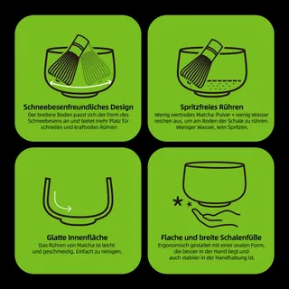 TEANAGOO Matcha Set 7-delig Garde Zeef Kom — miniatuur 3