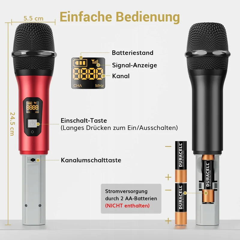 TONOR TW820 UHF Draadloze Microfoonset Karaoke DJ Kerk 60m — foto 7