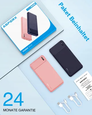 ASPERX Powerbank 2 Stuks 10000mAh USB-C iPhone Samsung — miniatuur 2