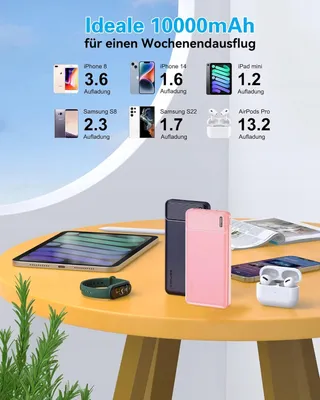 ASPERX Powerbank 2 Stuks 10000mAh USB-C iPhone Samsung — miniatuur 5