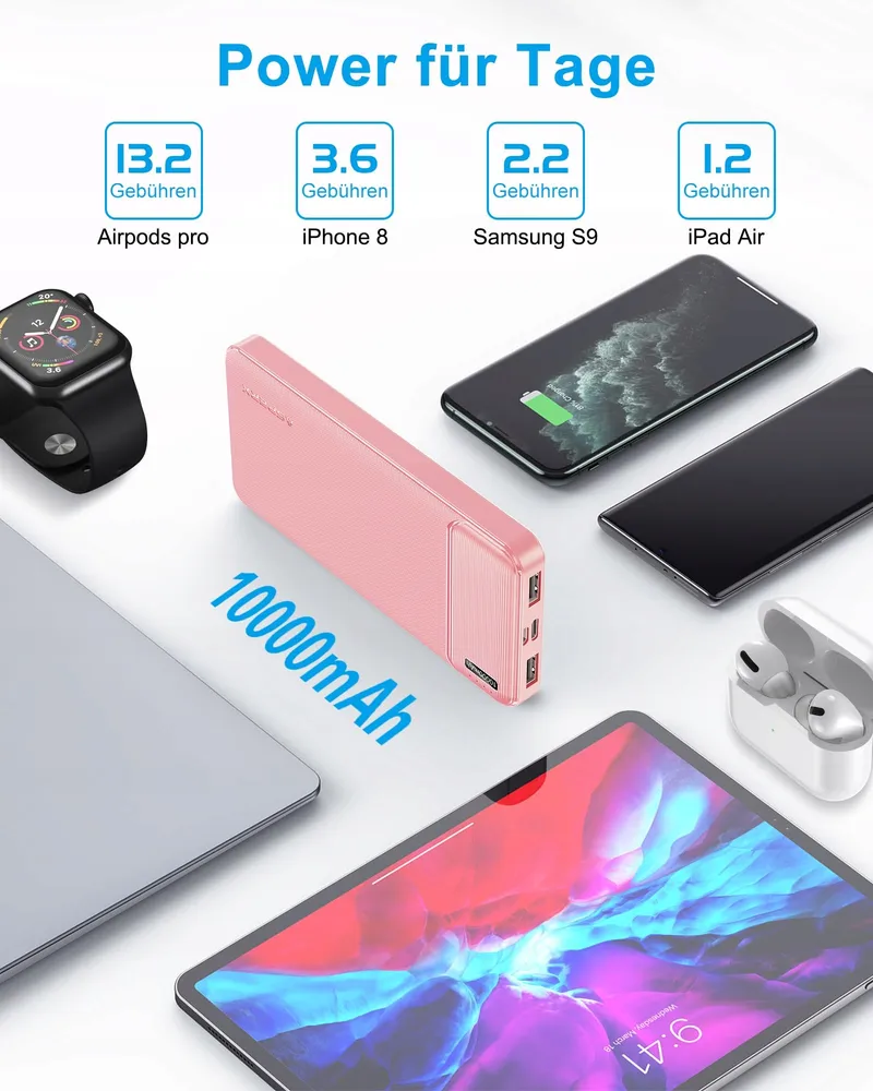 ASPERX Powerbank 2 Stuks 10000mAh USB-C iPhone Samsung — foto 9