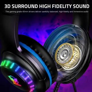 PACRATE RGB Gaming Headset PS4 PS5 Xbox PC Switch Microfoon — miniatuur 3