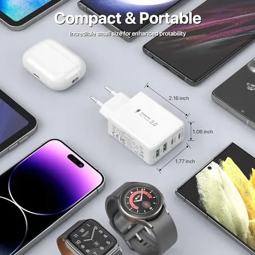 USB-C Oplader 40W 4 Poorten Snelladblok — foto 7