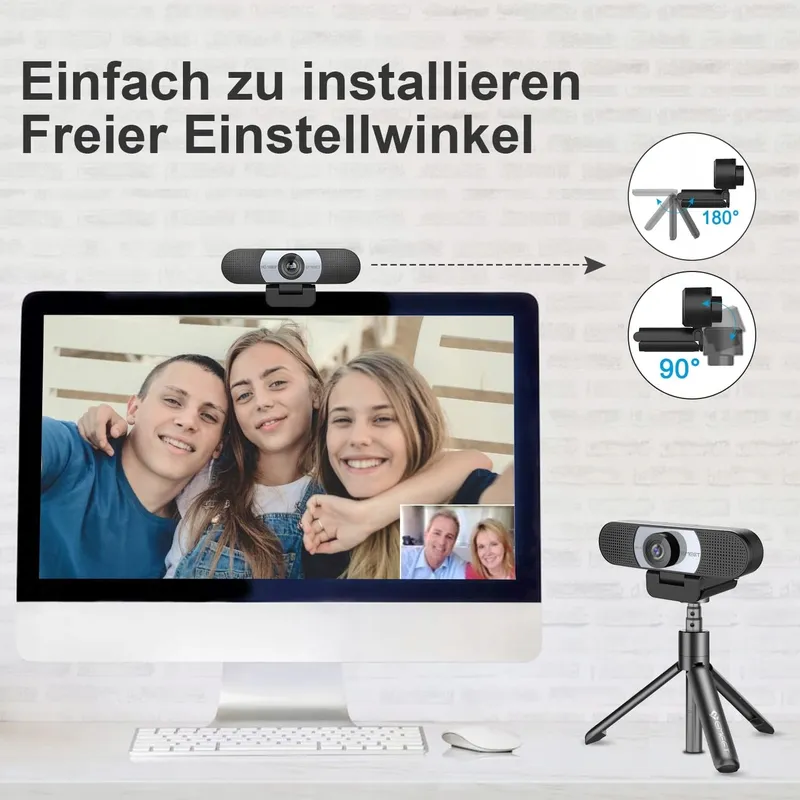 EMEET Webcam Full HD 1080P met Lensdop Dubbele Microfoon — foto 6