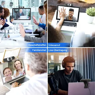 EMEET Webcam Full HD 1080P met Lensdop Dubbele Microfoon — miniatuur 7