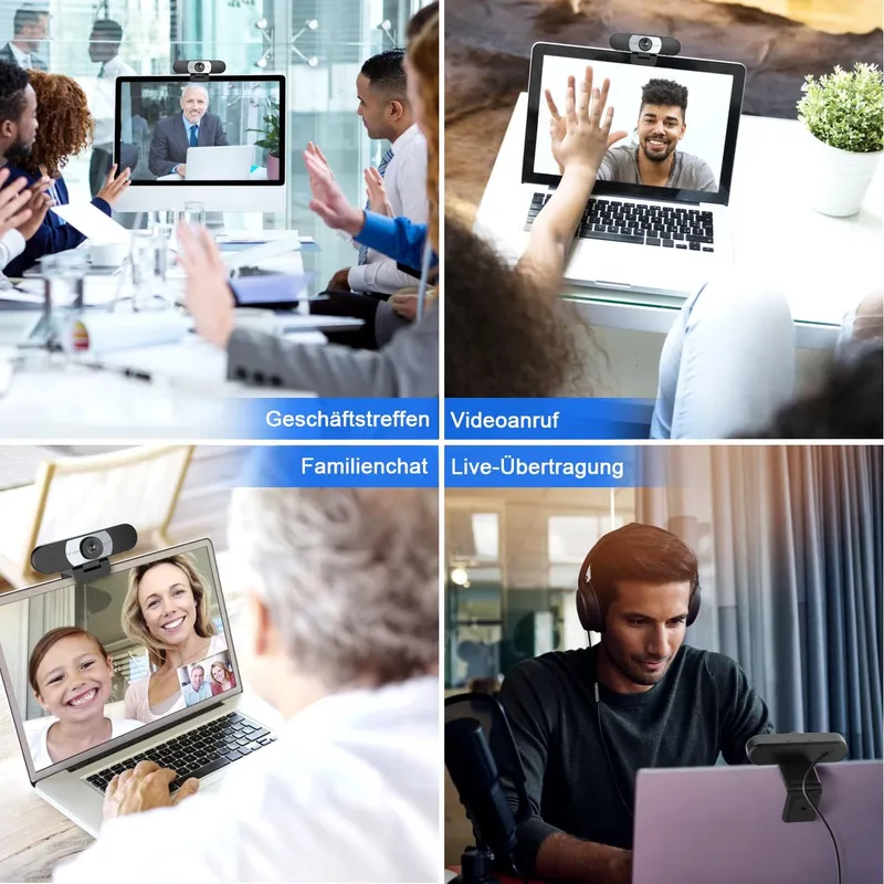 EMEET Webcam Full HD 1080P met Lensdop Dubbele Microfoon — foto 7