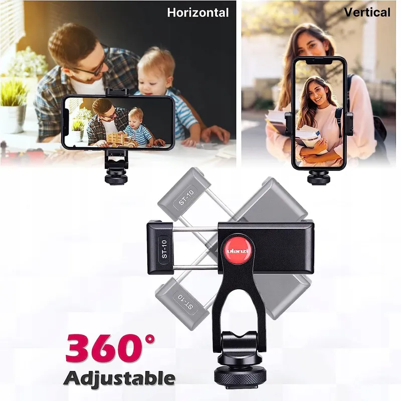 ULANZI ST-10 Metalen Telefoonhouder Statiefadapter iPhone Android — foto 3