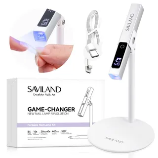 SAVILAND Mini UV Nagellamp 12W LED Draagbaar Gel Lak — miniatuur 1