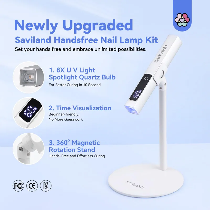 SAVILAND Mini UV Nagellamp 12W LED Draagbaar Gel Lak — foto 2