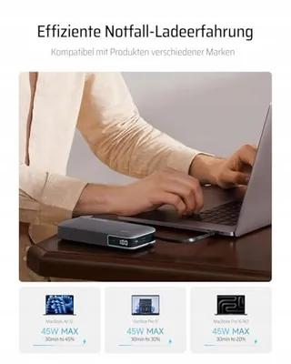 CUKTECH Powerbank 20000mAh 45W USB-C Display — miniatuur 5