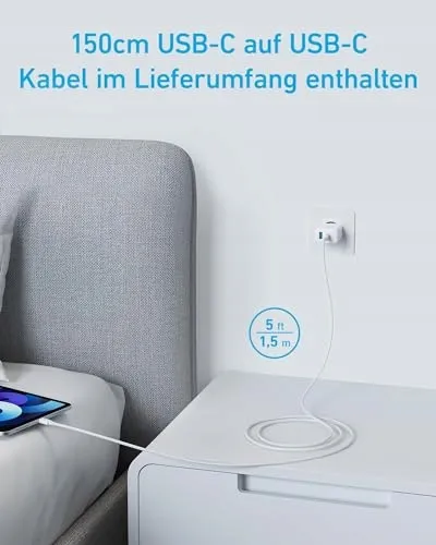 ANKER 20W USB C Oplader iPad Snelladen iPhone 150cm Kabel — foto 3