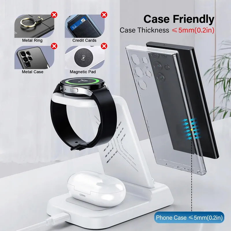 SAMSUNG Draadloze Oplader 3-in-1 Galaxy S25 Ultra Watch Buds Flip Fold — foto 5