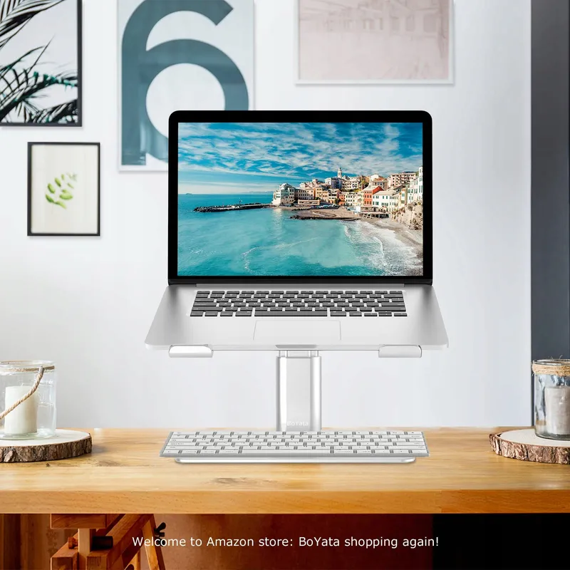 BOYATA Verstelbare Aluminium Laptopstandaard voor 10-17 Inch Notebooks — foto 7
