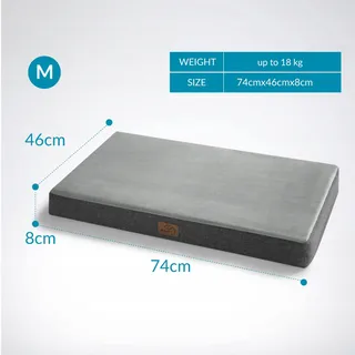 BEDSURE Orthopedisch Hondenkussen 74x46cm Wasbaar Grijs — miniatuur 6