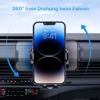 MIRACASE Telefoonhouder Auto Ventilatierooster 360 Draaibaar — miniatuur 5