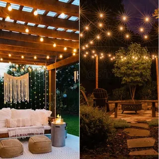 GPATIO Kerstverlichting Lichtsnoer LED Gloeilampen 30m Warm Wit