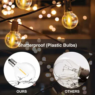 GPATIO Kerstverlichting Lichtsnoer LED Gloeilampen 30m Warm Wit — miniatuur 4