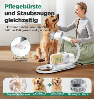 GIMARS Trimmer Hond met Stofzuiger 2,3L 12000Pa Set — miniatuur 5