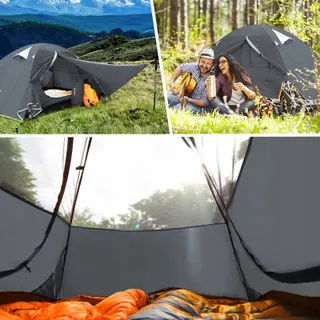 BESSPORT Tent 2 Personen Licht Waterdicht Camping Wandelen — miniatuur 5